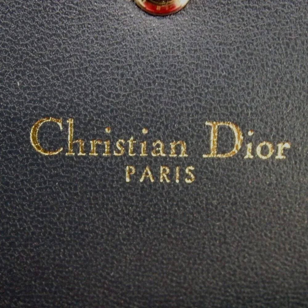Authentic Christian Dior 26-MA-1107 Diorama Tri-fold wallet leather[Used]